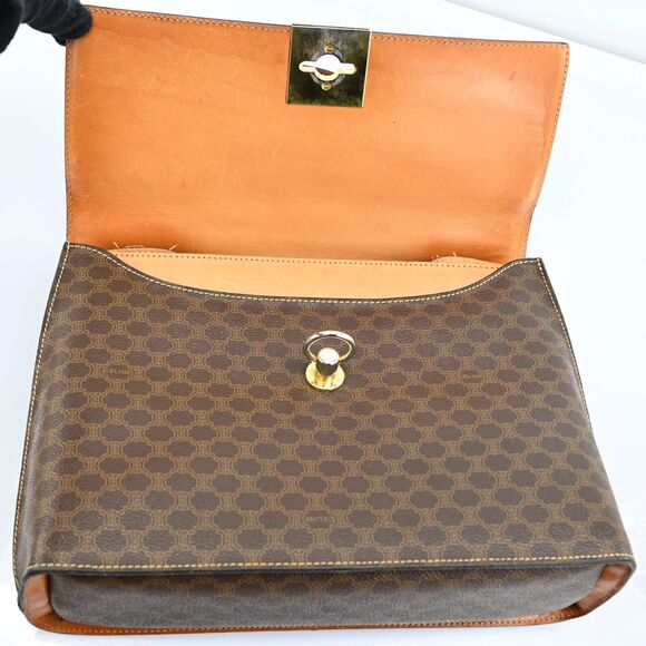 Auth Celine Macadam Canvas Hand Bag Pvc #159460C25B - Picture 12 of 15